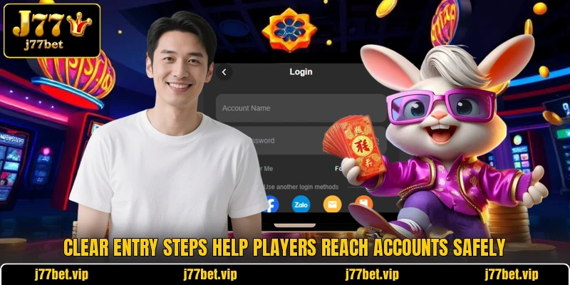 Clear entry steps help players reach accounts safely Clear entry steps help players reach accounts safely