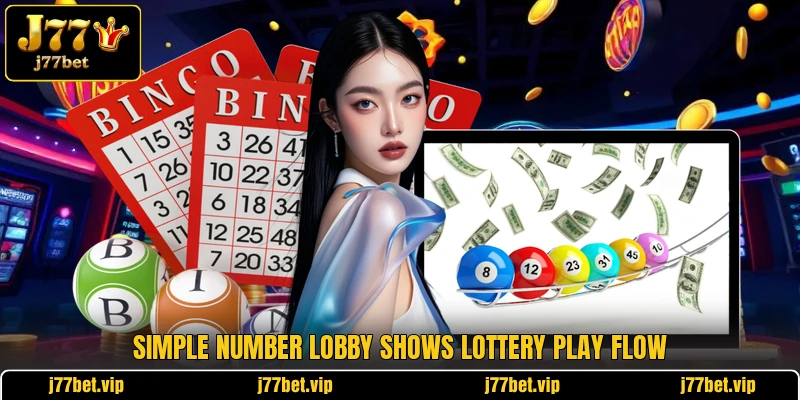 Simple number lobby shows lottery play flow Simple number lobby shows lottery play flow