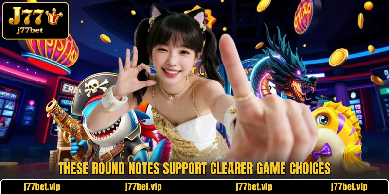 These round notes support clearer game choices These round notes support clearer game choices